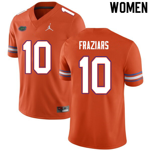 Women #10 Ja'Quavion Fraziars Florida Gators College Football Jerseys Sale-Orange